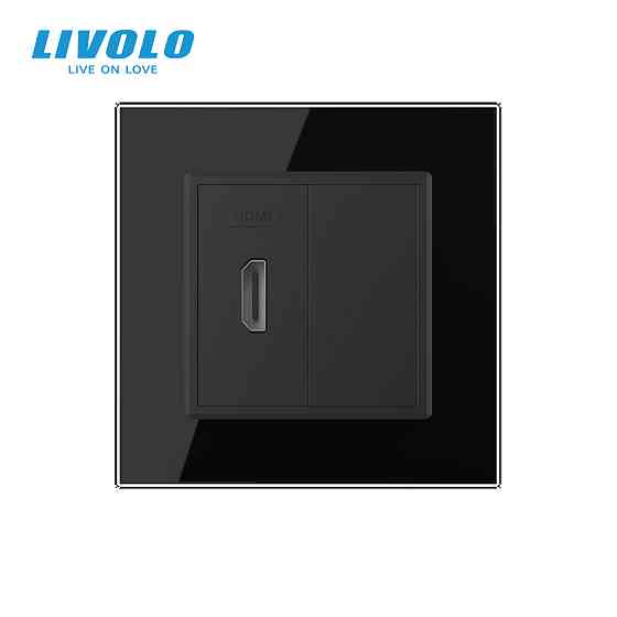 LIVOLO Розетка HDMI LIVOLO чорна матова скло Коломия