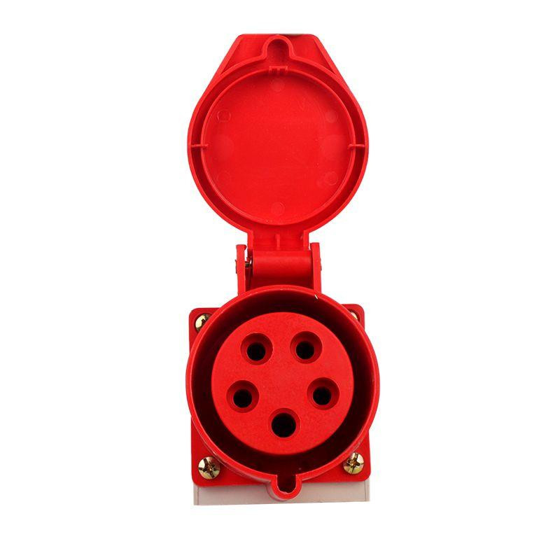 Разъем силовой штепсельный стационарный 5x32 3P+PE+N, 32 A, 380-415 В, IP44 Днепр - изображение 2