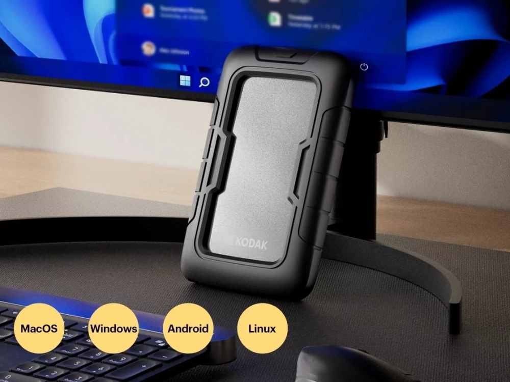 Зовнішній жорсткий диск Kodak P110 USB 3.2 Gen 1 (2.5" 500GB) Чорний Вінниця - фото 3