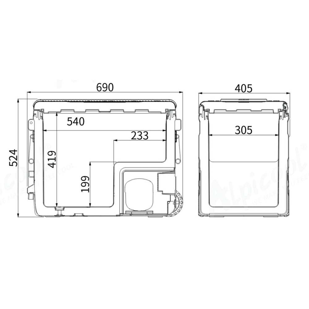 Компрессорный автохолодильник Alpicool U55E (55 литров). До -20 ℃. (12, 24, 220 вольт) Киев - изображение 7