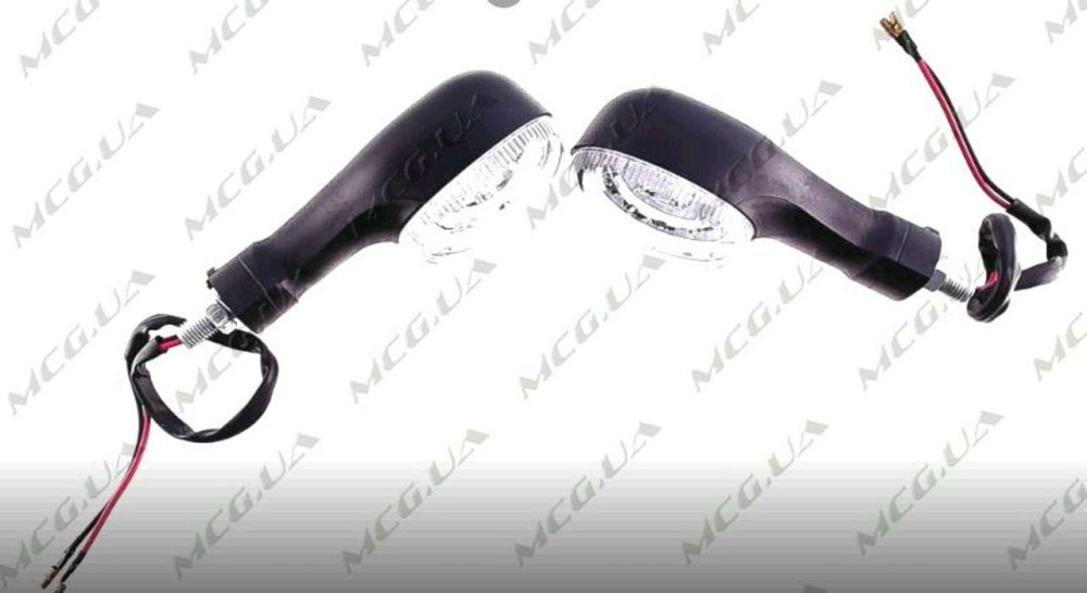 Поворот світлодіодний, овальний (16 LED, чорний, біле скло) Мукачево - фото 1