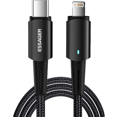 Дата кабель USB-C to Lightning 2.0m 20W black Essager (EXCTL-CGA01) Вінниця - фото 1