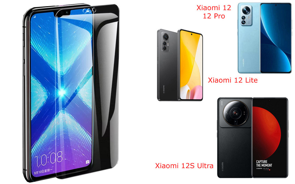Защитное стекло NeoGlass для Xiaomi 12, 12 Lite, 12 Pro, 12S Ultra – ультрапрозрачное и устойчивое Киев - изображение 2