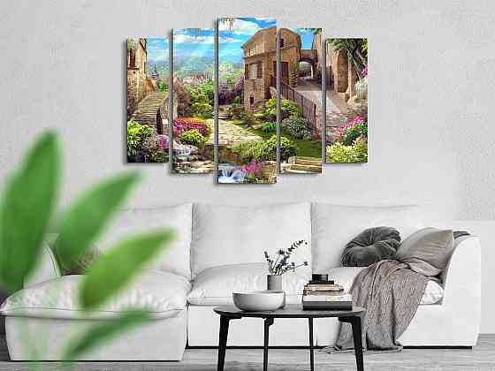 Модульна картина у вітальню / спальню Місто Природа Art-448_5 ( 80х118см ) Київ