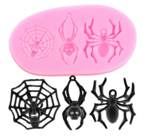 Молд силиконовый Пауки 92 на 49 мм розовый Киев - изображение 1