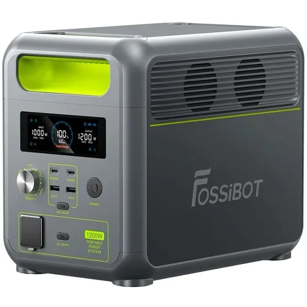 Зарядна станція FOSSIBOT F1200 1200Вт (1024Вт/г) LiFePO4, UPS, MPPT, USB-C PD100 Вт Київ - фото 1