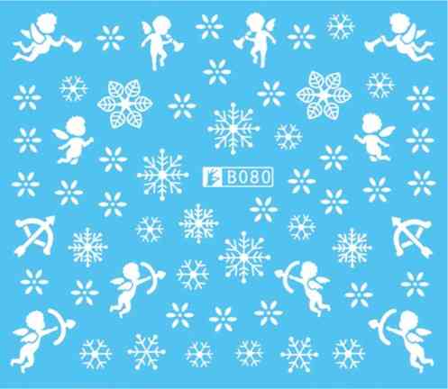 Новорічні наклейки на нігті Київ