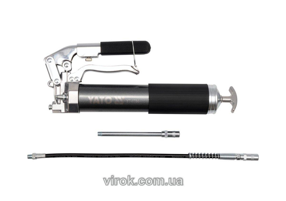 Шприц мастильний YATO, 500 см³, 70 MPa. з жорстк. і гнучк. трубками [12] Одесса - изображение 1