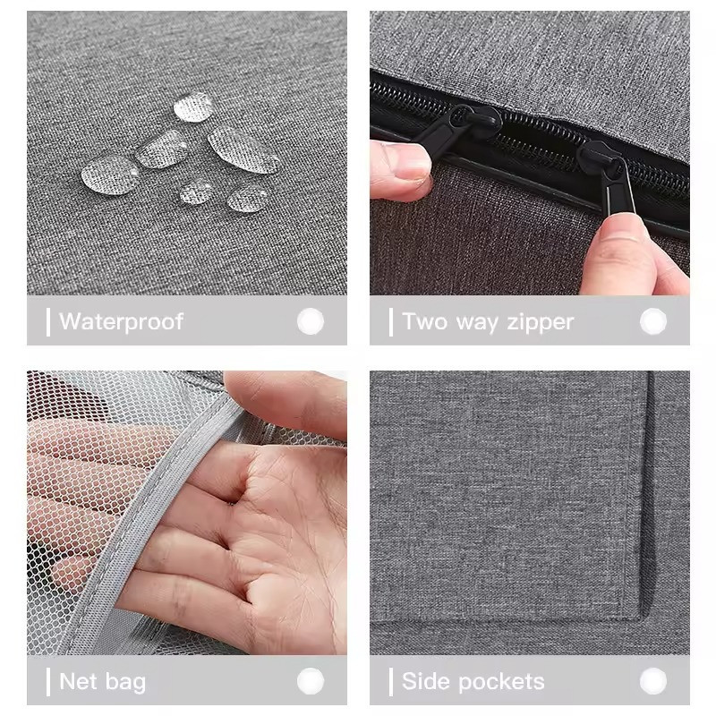 Сумка-органайзер для документов с замком водонепроницаемая на 3 отделения,серая Каменец-Подольский - изображение 3