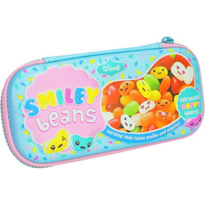 Пенал Cool For School з тисненням 1 відділення Блакитний (QT-5616-Blue) Вінниця - фото 1