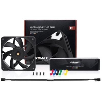 Кулер для корпуса Noctua NF-A12x15 PWM CHROMAX. BLACK. SWAP Винница - изображение 6