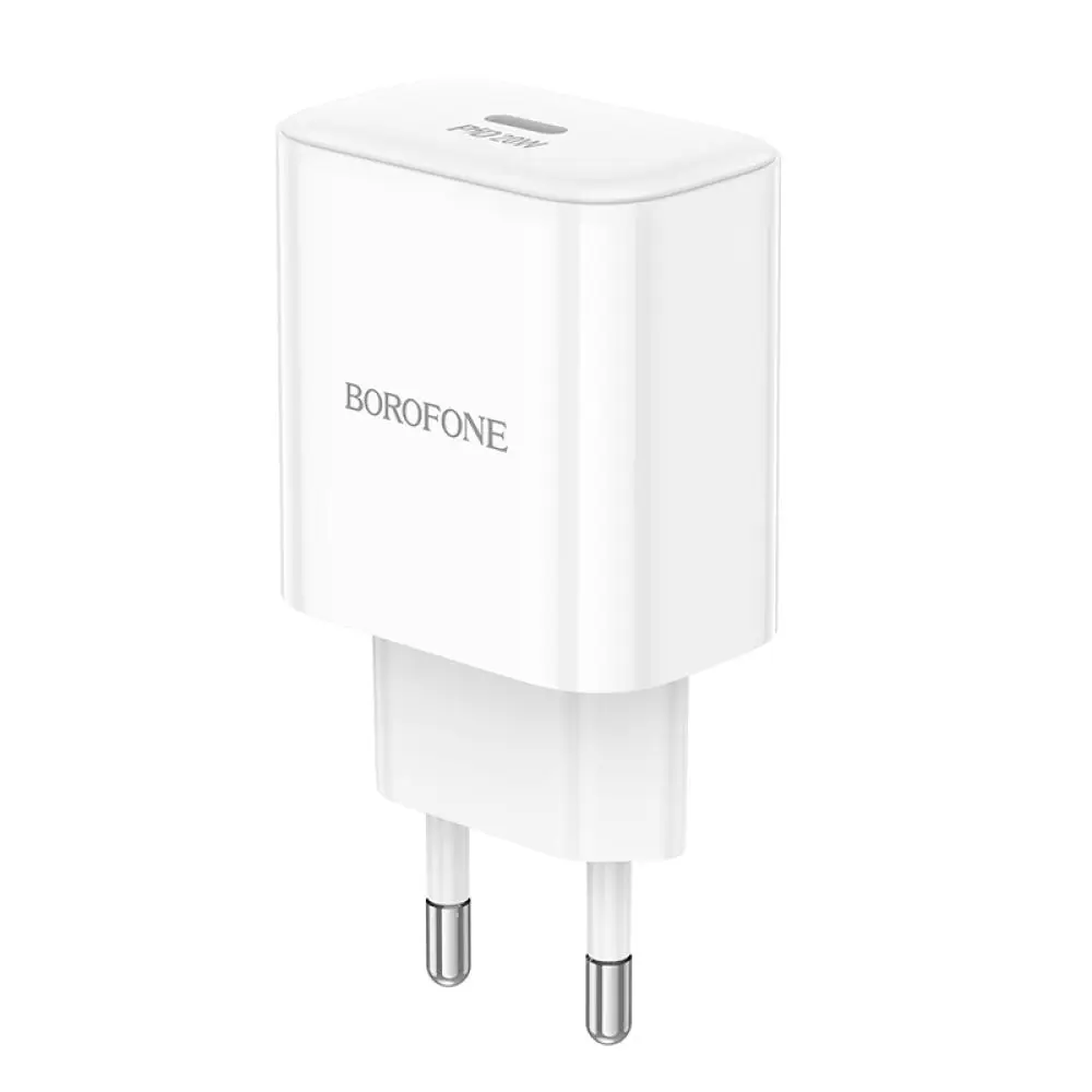 Мережевий зарядний пристрій BOROFONE BA81A single port PD20W charger(EU) White Одеса - фото 1