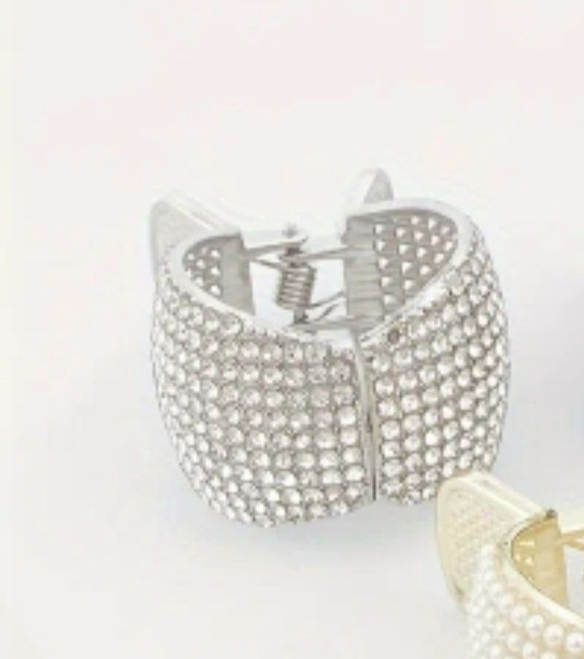 Затискач для волосся Сріблястий Сміла - фото 1