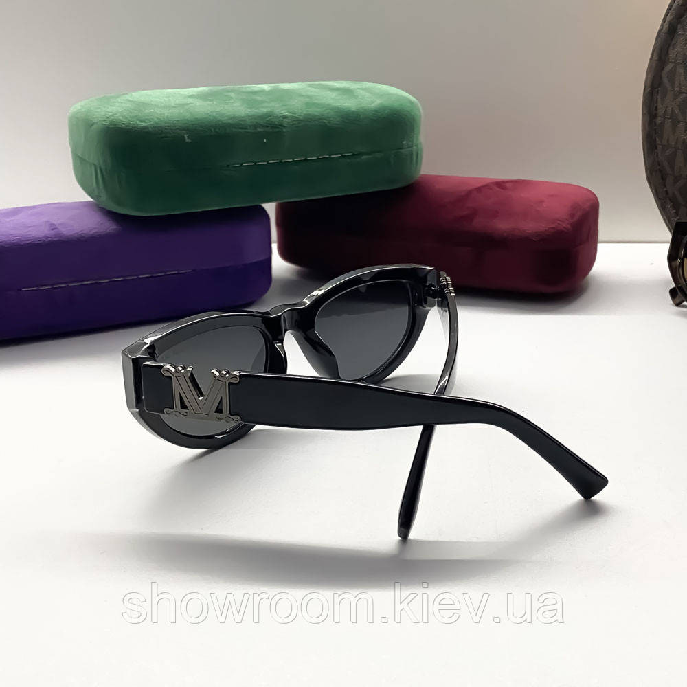 Жіночі сонцезахисні окуляри Max Mara (3610) чорні Київ - фото 3