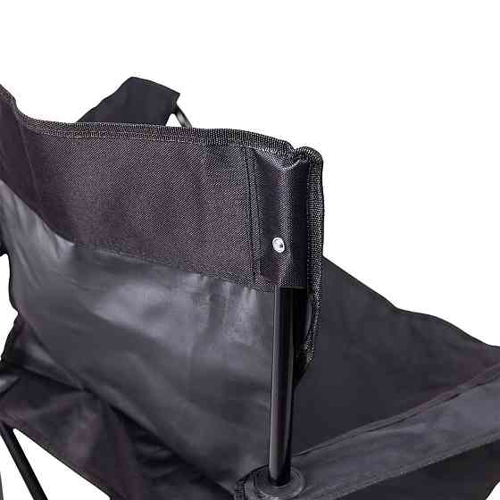 Раскладное туристическое кресло с подстаканником, черное Киев