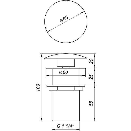 Донний клапан Globus Lux HG15-02A BR (Click-clack) Київ