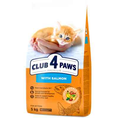 Сухий корм для кішок Club 4 Paws Premium для кошенят з лососем 5 кг (4820215369480) Вінниця