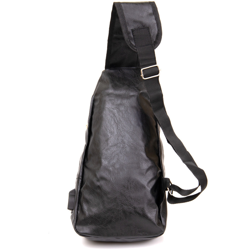 Сумка кросс боди с эмблемой из кожзама Черная (Vintage) Киев - изображение 6