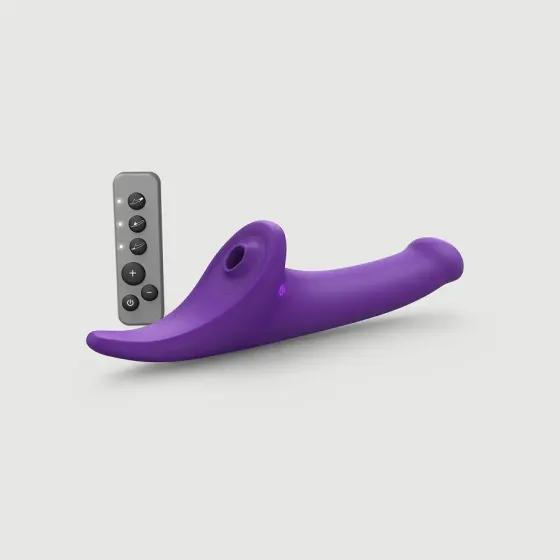 Вібронасадка для страпону з вакуумною стимуляцією Strap-On-Me Multi Orgasm Dildo L Purple Львов