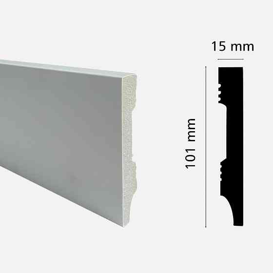 Плінтус з дюрополімеру GRANT DECO DSK-10515-1 (101 мм*15 мм) 2,4 м Киев