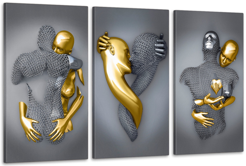 Модульная картина в гостиную / спальню   Закохані    ART-266_3A 70х150 см Киев - изображение 1