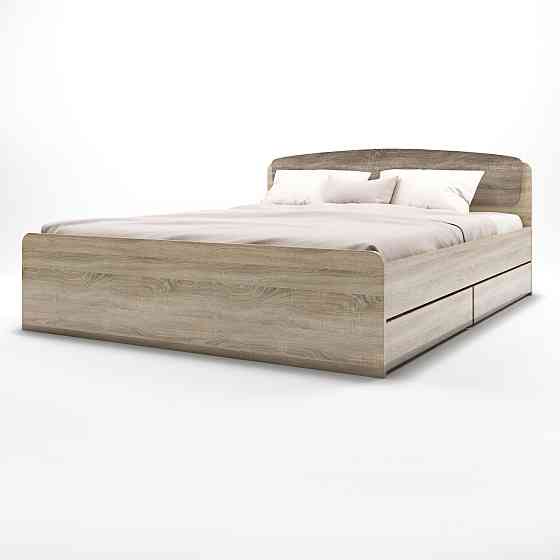 Двуспальная кровать Эверест Астория с двумя ящиками 160х200 см сонома/трюфель (DTM-2489) Львов