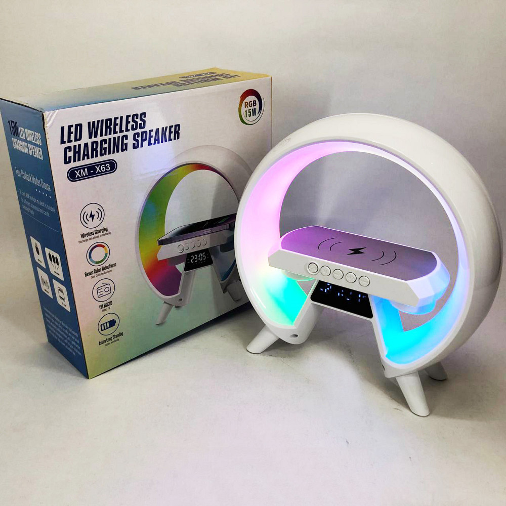 Лампа настольная зарядная G-Lite XM-X63, Беспроводная зарядка с YF-182 интегрированным ночником Киев - изображение 1