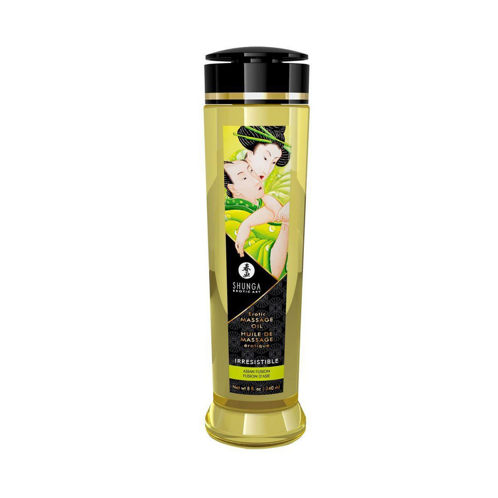 Массажное масло Shunga Irresistible – Asian Fusion (240 мл) натуральное увлажняющее Sex Aura Киев - изображение 1