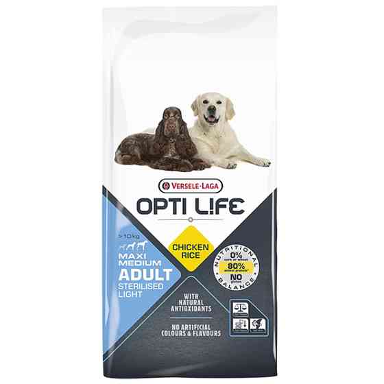Opti Life Sterilised Light Medium & Maxi ОПТІ ЛАЙФ СТЕРІЛАЙЗИД ЛАЙТ СЕРЕДНІХ ВЕЛИКИХ сухий суперпреміум корм для стерилізованих і собак із зайвою  Київ