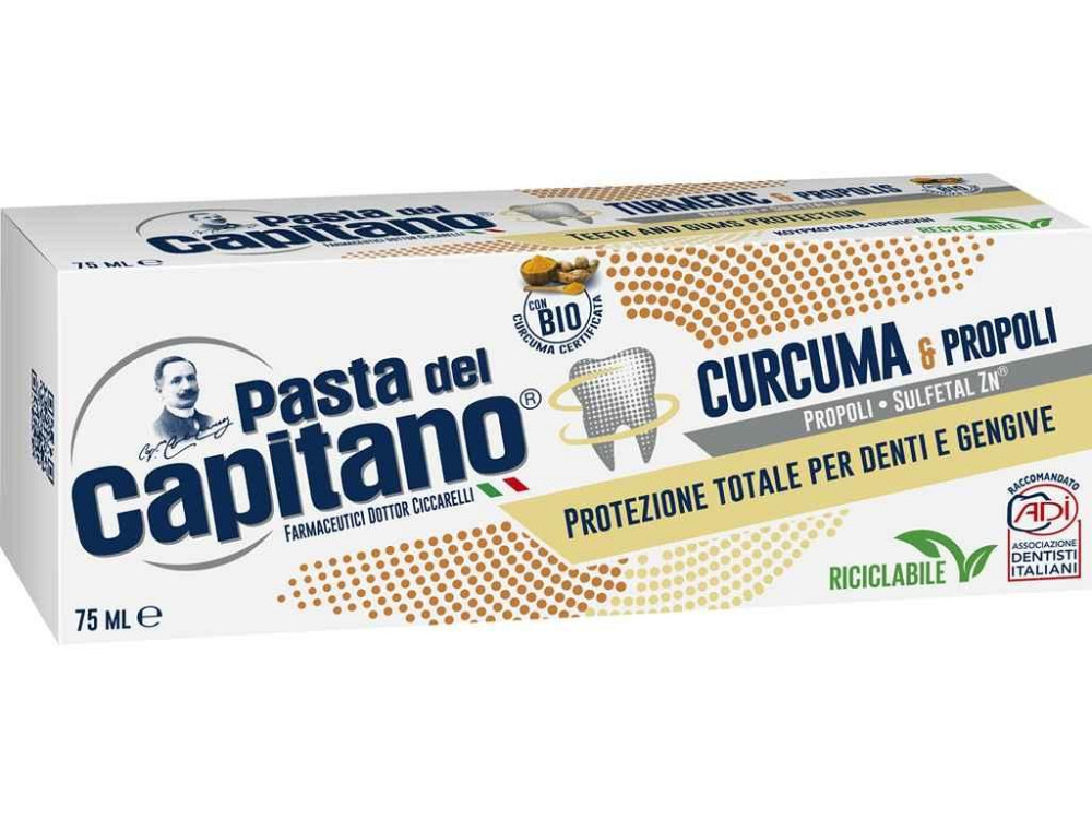 Зубная паста 75мл TurmericPropolis с куркумой и прополисом ТМ Pasta del Capitano Киев - изображение 1