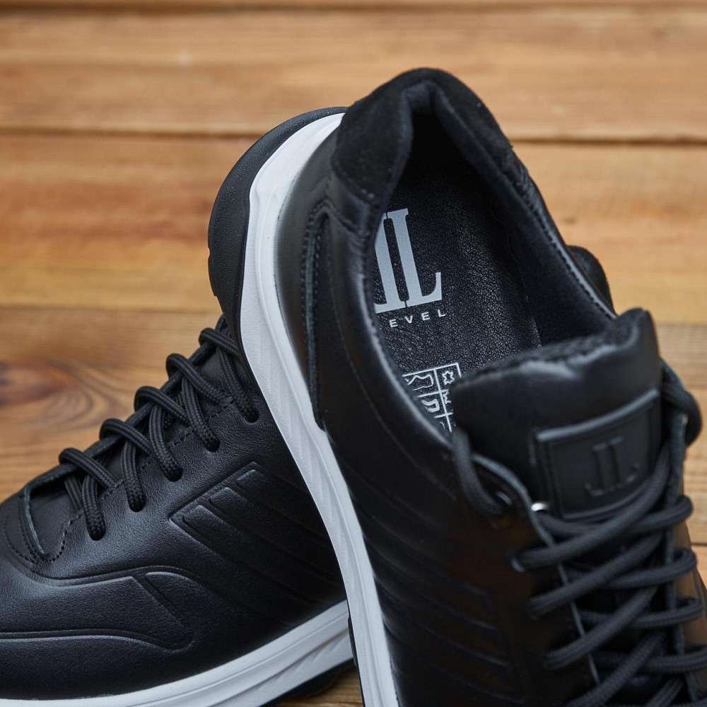 Чоловічи кросівки з натуральної шкіри ЛЕВЕЛЬ черный 56810б Харьков - изображение 7