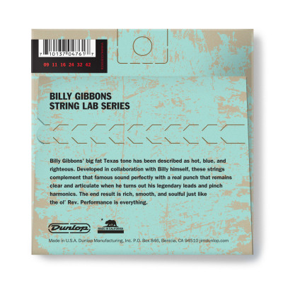 Струни для гітари Jim Dunlop String Lab Series Billy Gibbons Guitar String (09-42) (RWN0942) Вінниця - фото 2