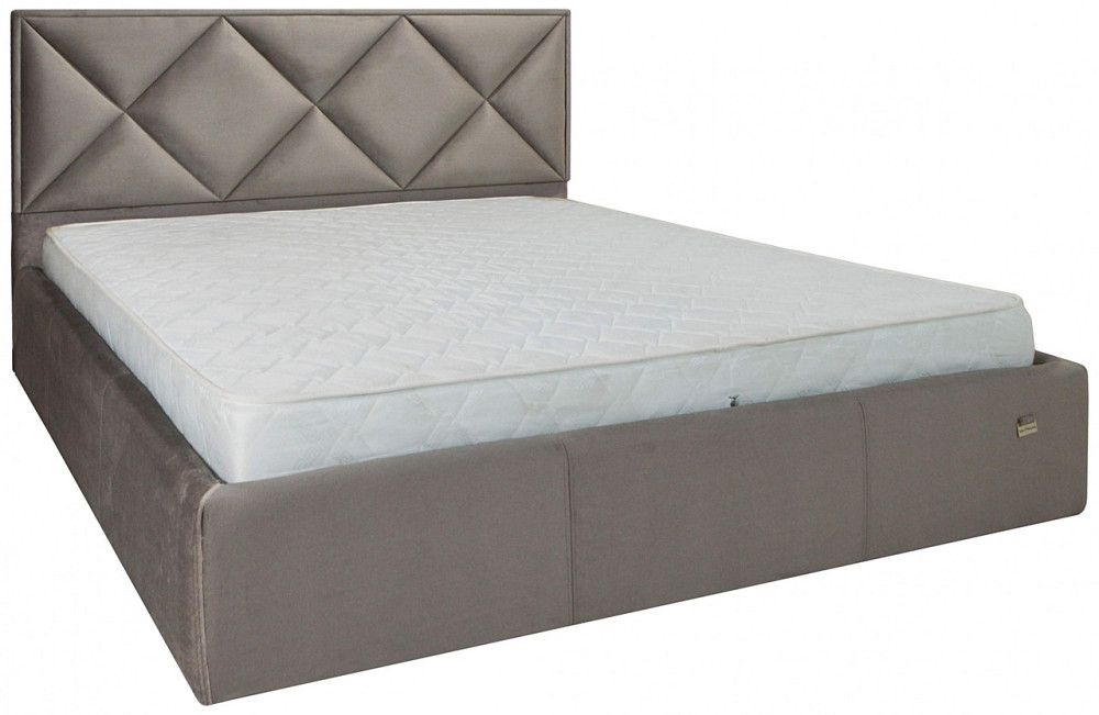 Кровать Двуспальная Leeds VIP 180 х 200 см Missoni 008 С дополнительной металлической цельносварной рамой Серый Киев - изображение 1