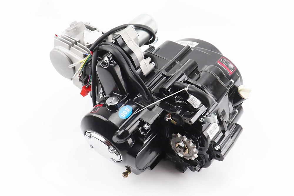 Двигун мопедний в зборі 125куб (Active) - "автомат", чорний Київ - фото 2