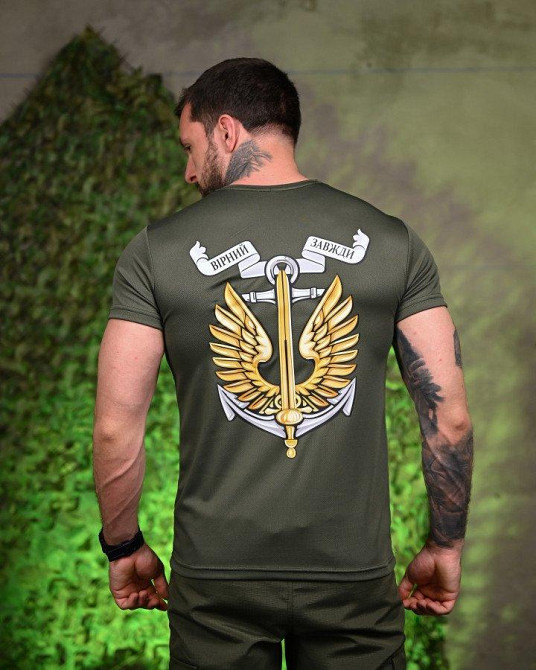 Тактическая потоотводящая футболка вірній oliva ПП7718 Одеса - фото 1