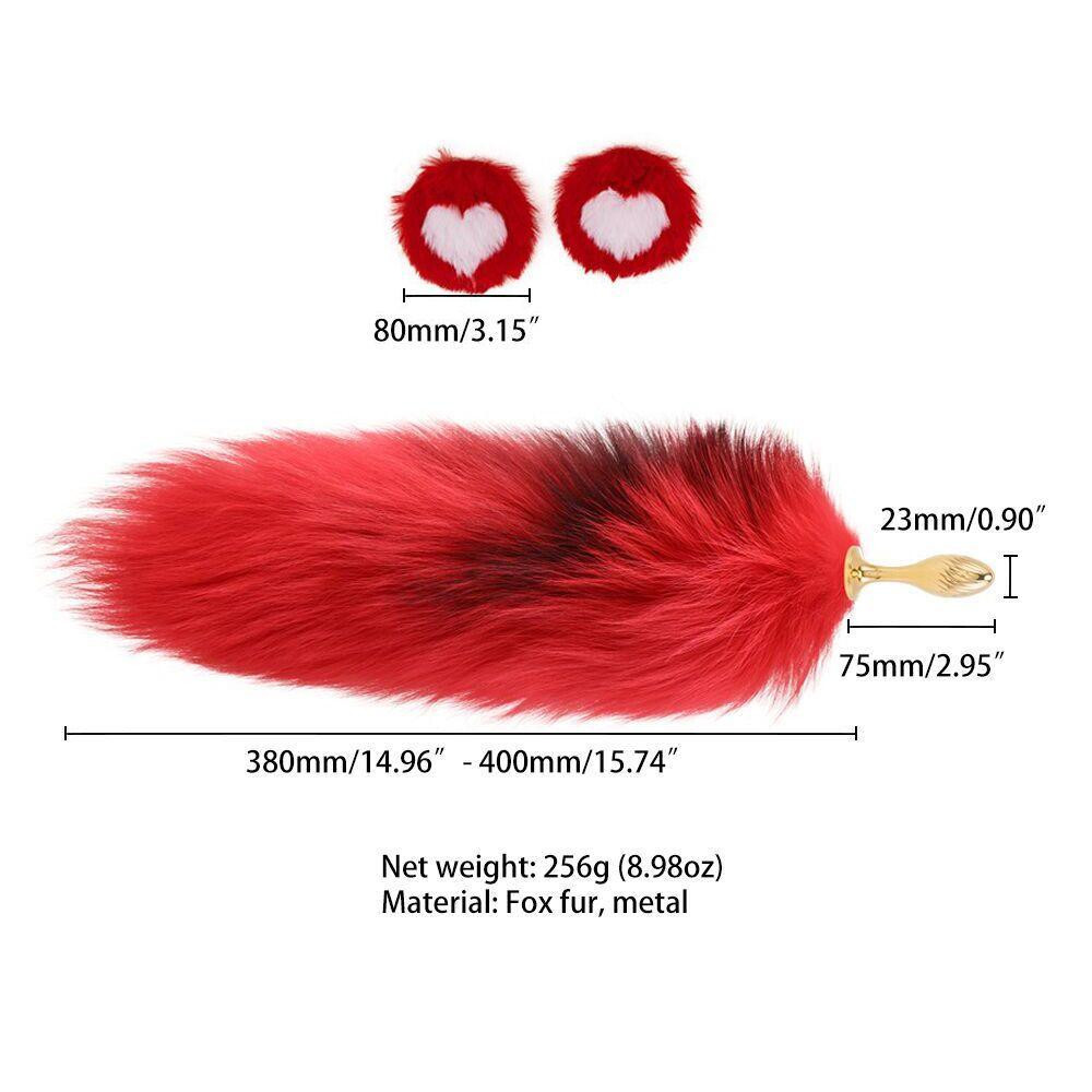 Анальна пробка з хвостом лисиці LOCKINK SEVANDA Red Vixen Set with Pear-shape Plug Sex Aura Київ - фото 7
