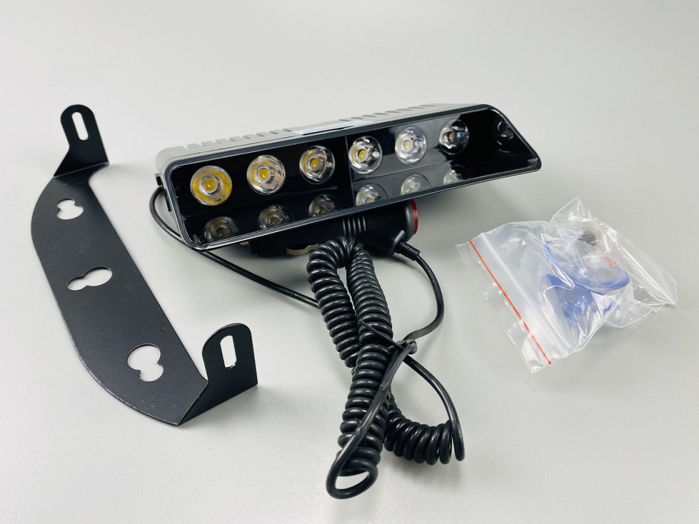 Маячок проблисковий для авто S9 стробоскоп мигалка 9-80V 6 led діодів помаранчевий спалах (під скло) Мукачево - фото 4