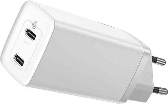 Мережевий зарядний пристрій Baseus GaN Lite Quick Charger C+C 65W EU White Київ
