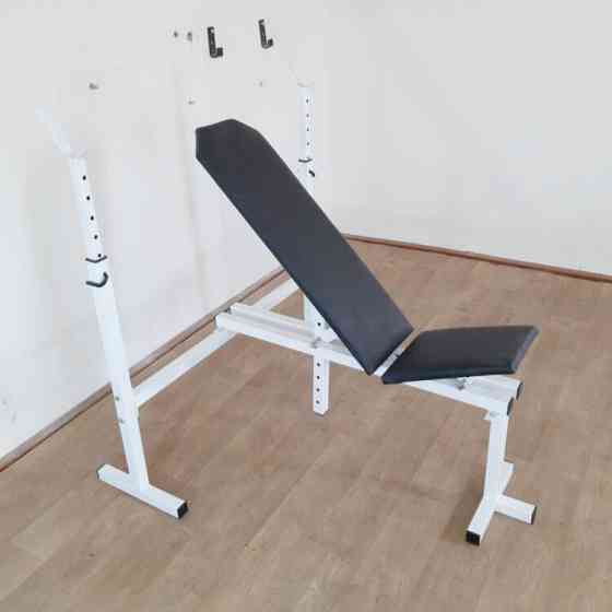 Скамья для жима со стойками 40 на 40 мм Стойки, скамьи для жима и приседаний регулируемая Киев