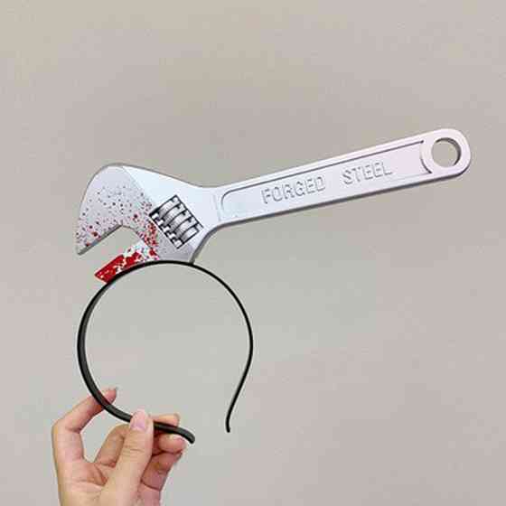 Обруч на Хэллоуин с гаечным ключом one size серый Киев