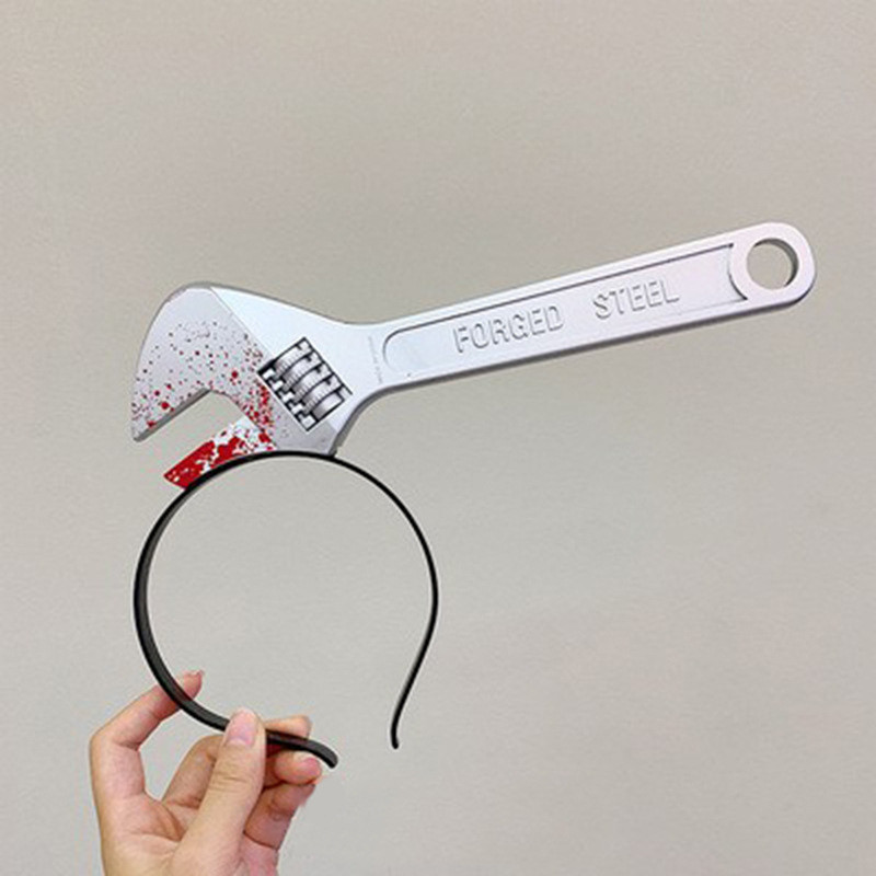 Обруч на Хэллоуин с гаечным ключом one size серый Киев - изображение 3