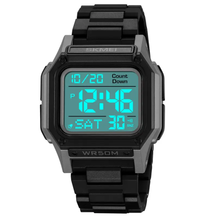 Часы мужские спортивные наручные Skmei 2264 Ч/б с серым корпусом Винница
