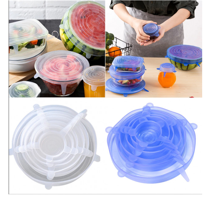 Набір силіконових кришок 6 шт — прозорі Дніпро - фото 3