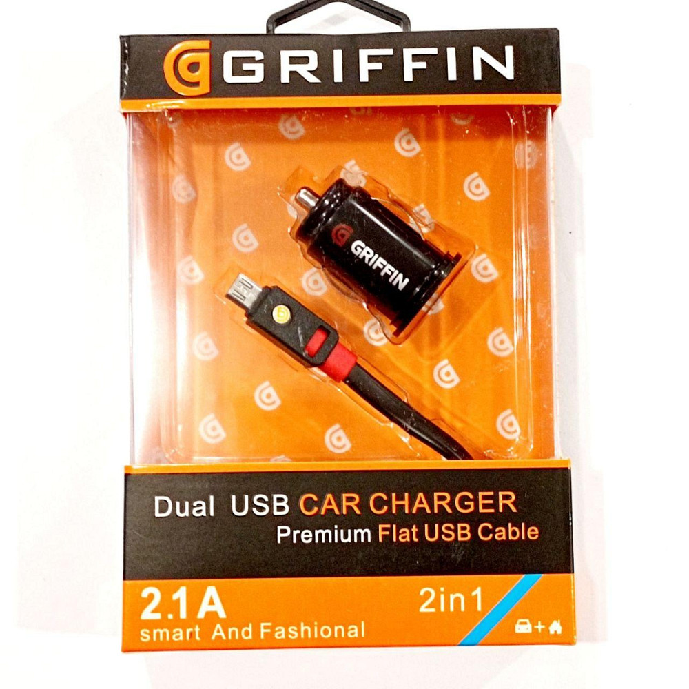 Автомобільний зарядний пристрій USB x 2 GRIFFIN 2 USB, 2.1A Дніпро - фото 2