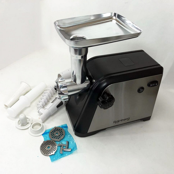 Мощная мясорубка электрическая для дома Rainberg RB-672 3000W, Мощная качественная электромясорубка NG-58 Львов - изображение 3