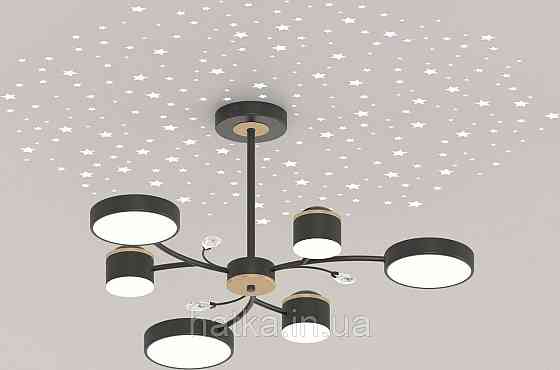 Люстра XI3346-6 чорний + золото Київ