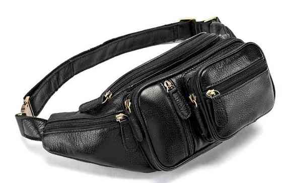 Поясная cумка мужская Черная (Vintage) Киев