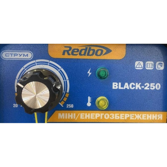 Потужний зварювальний інверторний апарат (зварка) Redbo Black-250 : 5.2 кВт, 20 - 250 А, електрод 1.6 - 4.0 мм, вага 4 кг Київ