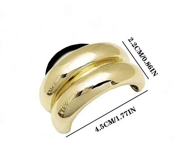 Гумка для волосся із золотистою вставкою Сміла