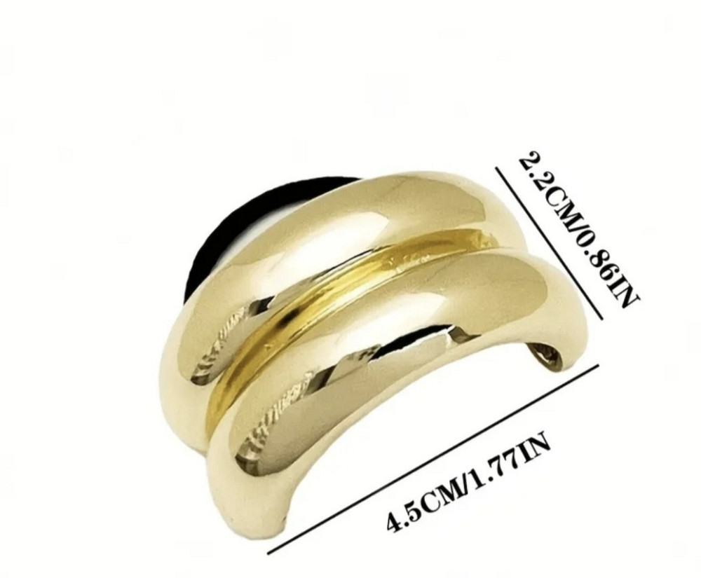 Гумка для волосся із золотистою вставкою Сміла - фото 3